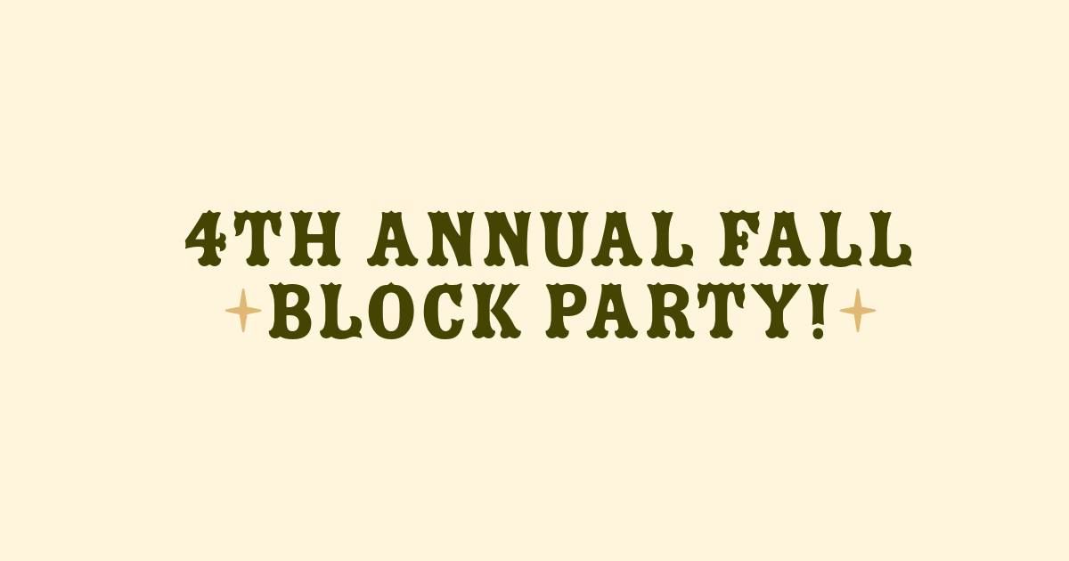 Fall Block Party