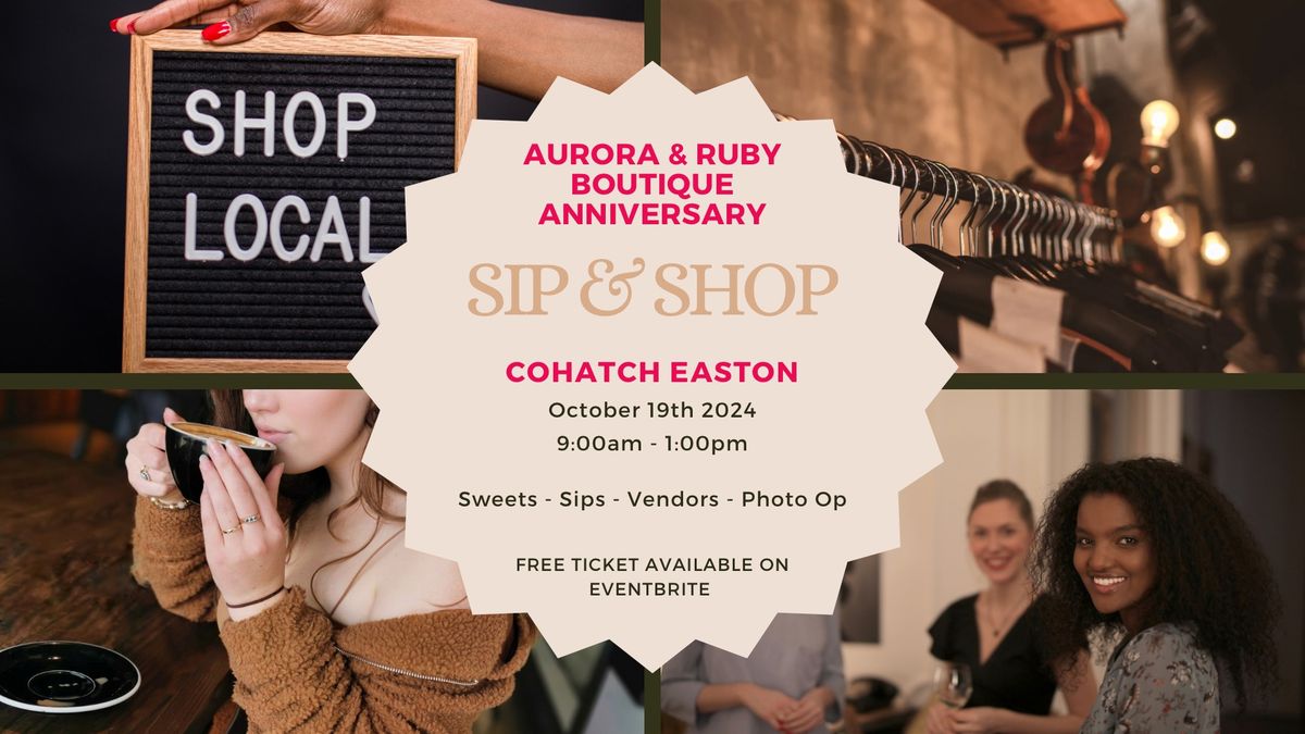 Aurora & Ruby Boutique Anniversary Sip & Shop