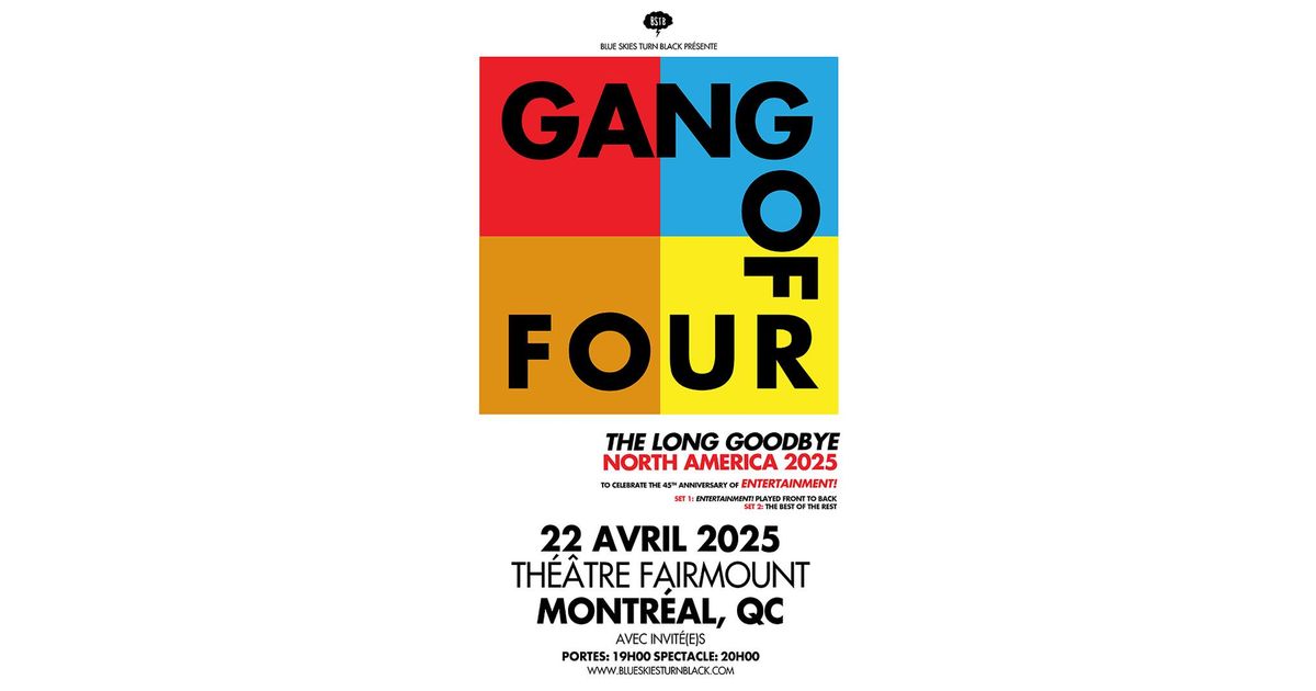 GANG OF FOUR - Montr\u00e9al