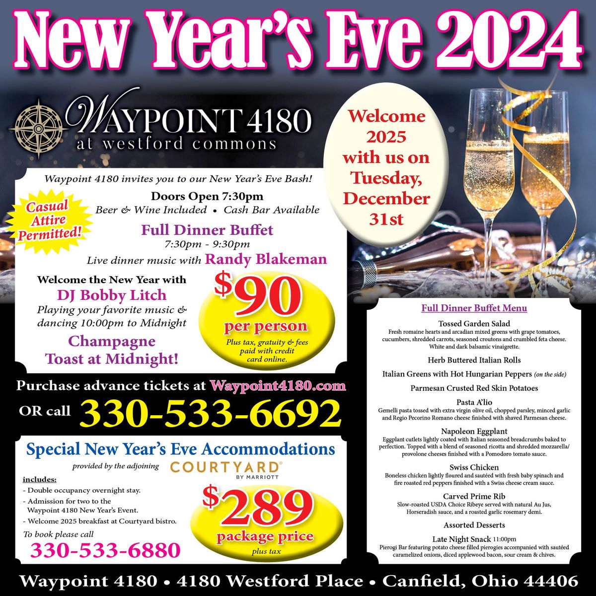 New Year's Eve 2024 at Waypoint 4180