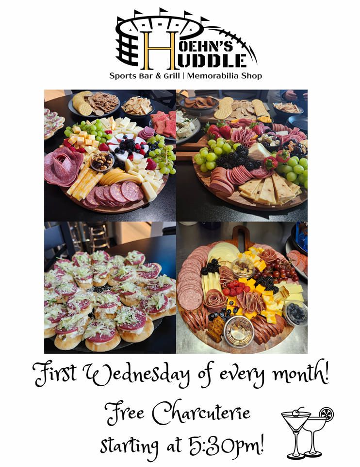 First Wednesday of Every Month \u2728\ufe0fFree\u2728\ufe0f Charcuterie Night \ud83c\udf77\ud83e\uddc0\ud83c\udf47