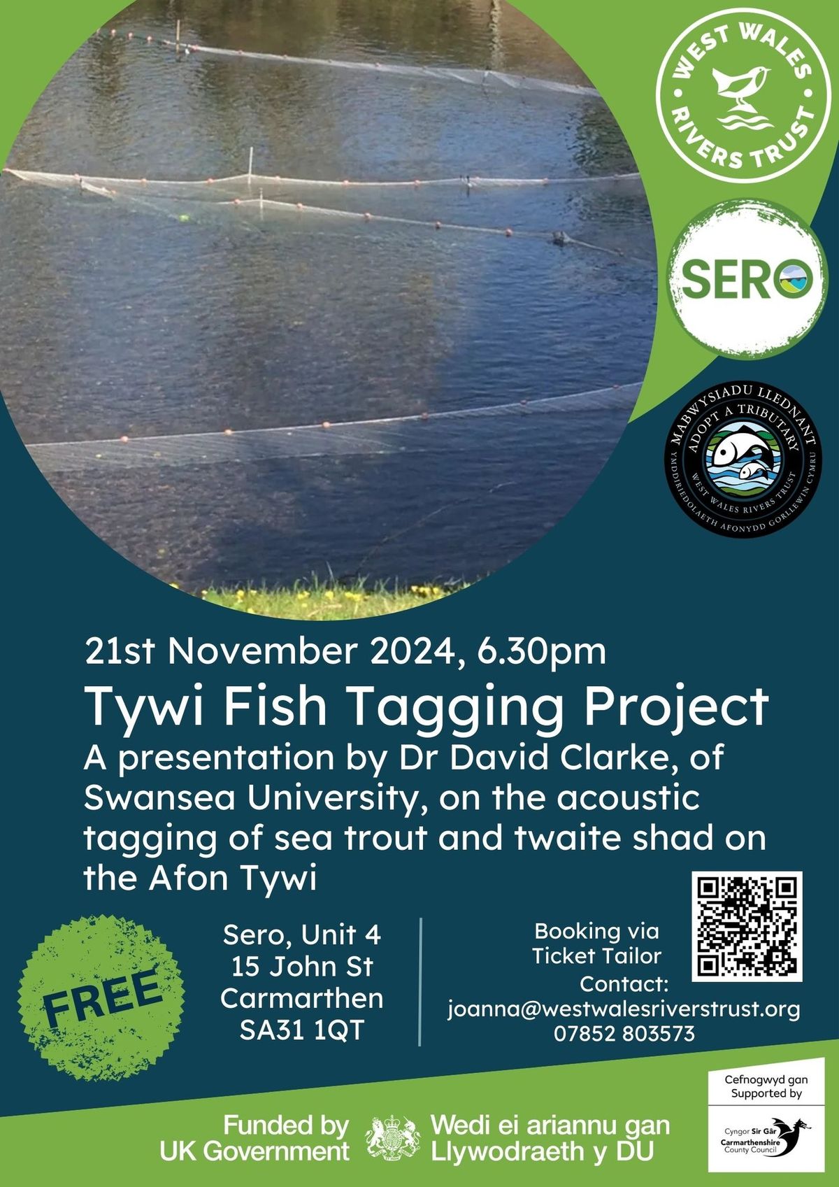 Tywi Fish Tagging Project Presentation \/ Prosiect Tagio Pysgod Tywi - Cyflwyniad