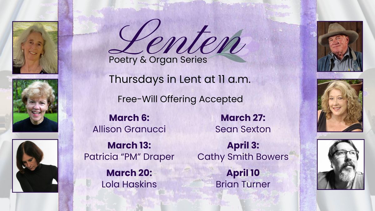 Lenten Poetry & Organ Series at Community Church