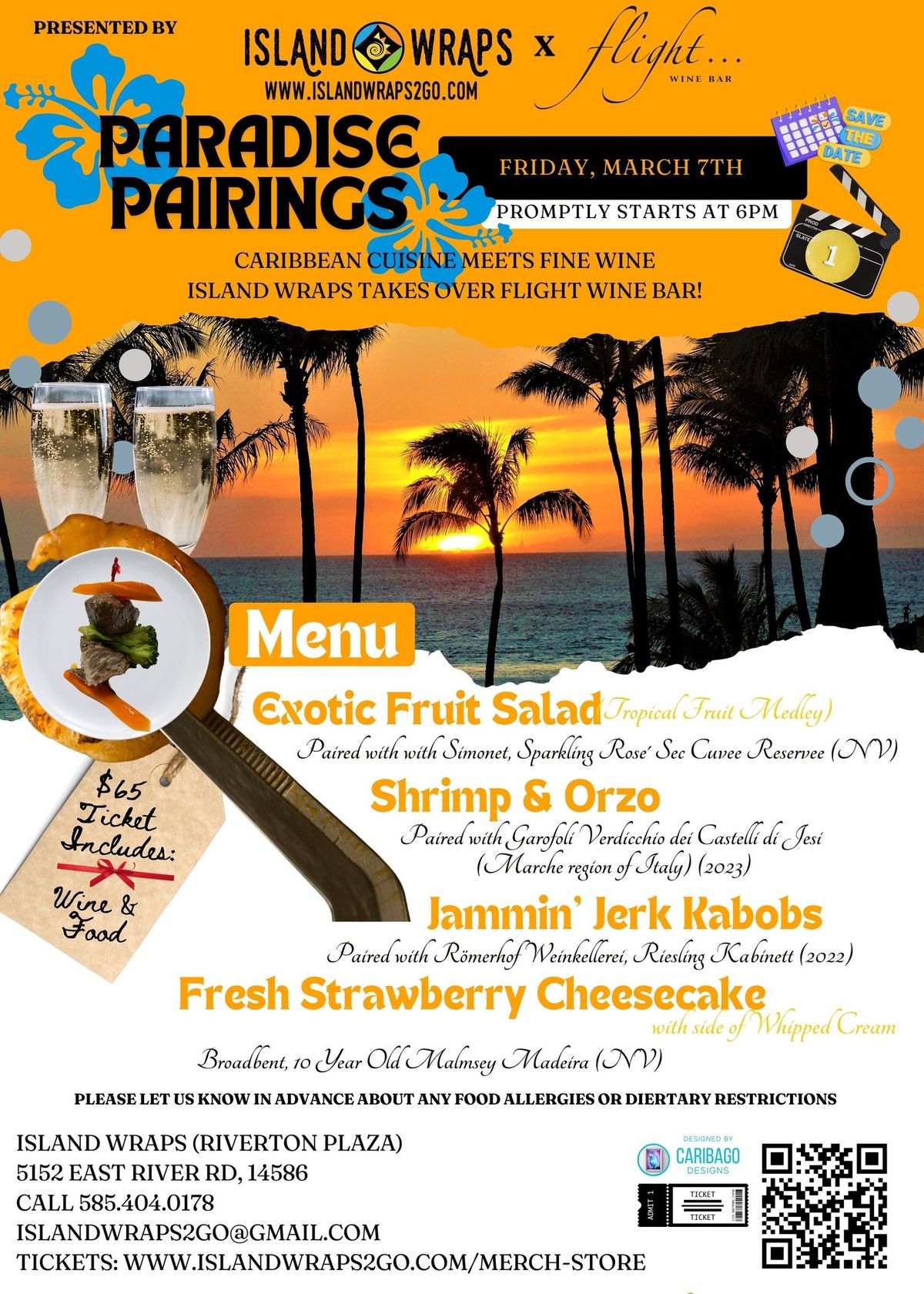 Paradise Pairings: Caribbean Cuisine Meets Fine Wine (Part 1) at Island Wraps