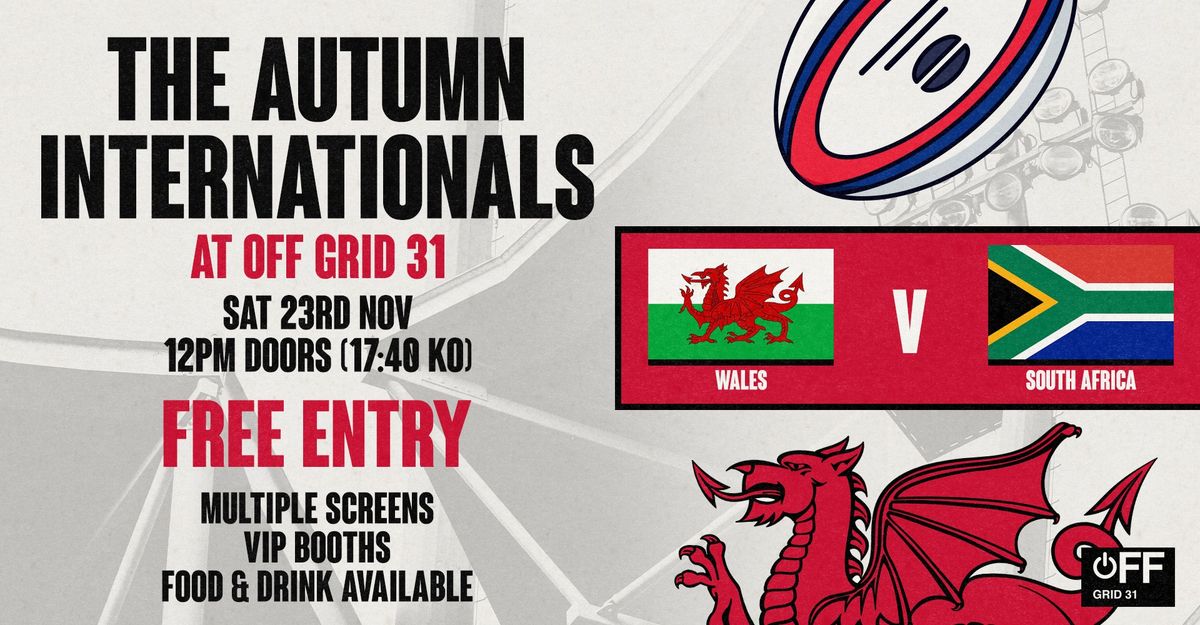 Wales Autumn Internationals Screening - Wales VS South Africa + Live Duo: Totally Covered