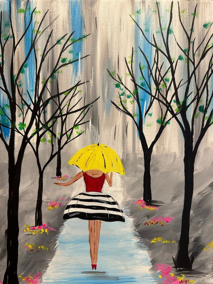 Girl With The Yellow Umbrella