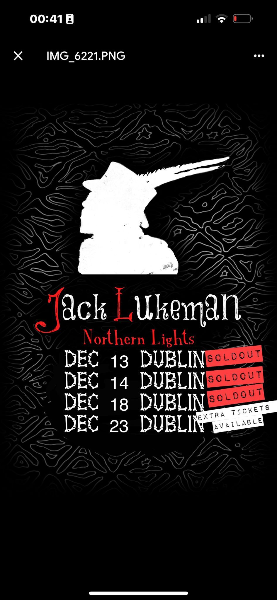 Extra Tickets Released Dec 23rd -Jack Lukeman Dublin Pepper Canister Church.