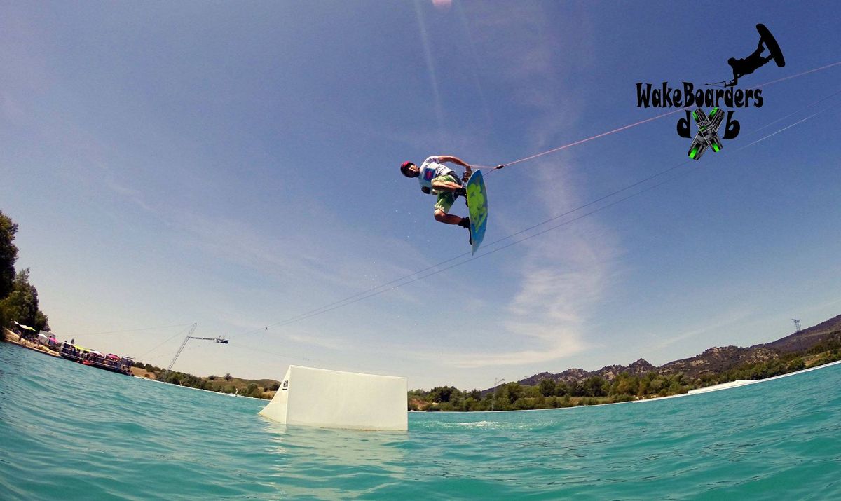 Wakeboarding\/wake-surfing ride the thrill