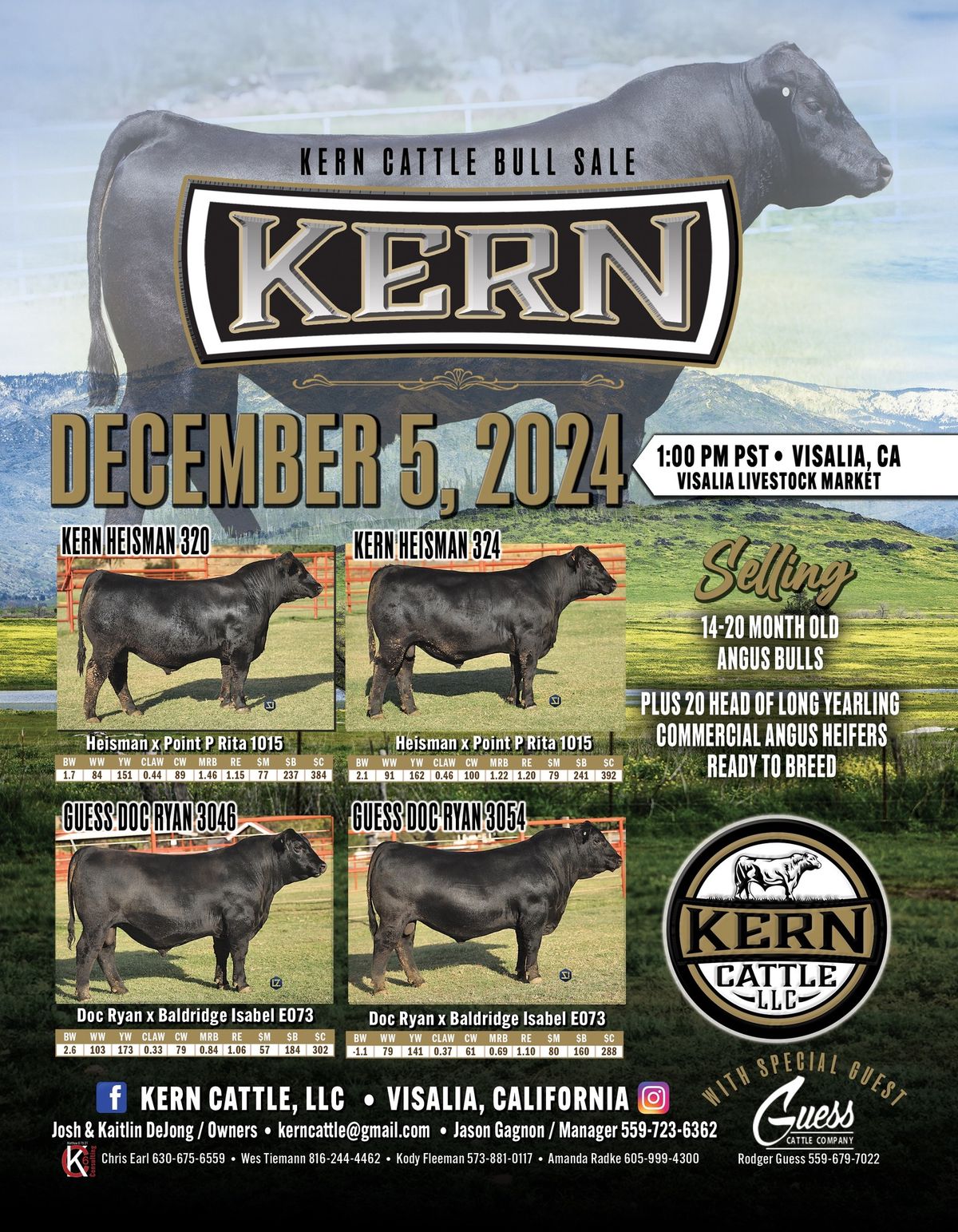 Thursday December 5th at Visalia Livestock