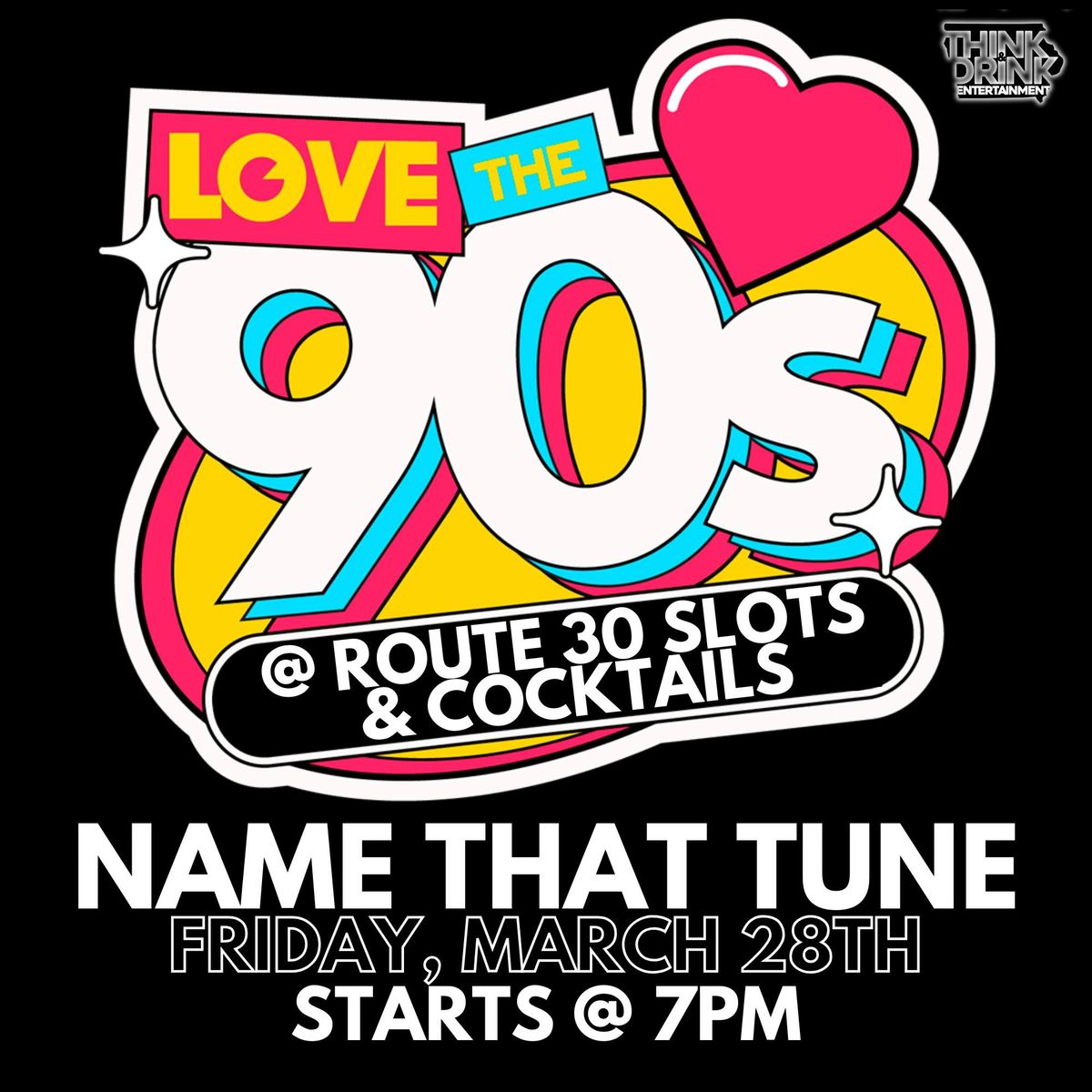 90's Name That Tune Trivia @ Route 30 Slots & Cocktails (Rock Falls, IL) \/ Fri March 28th @ 7pm