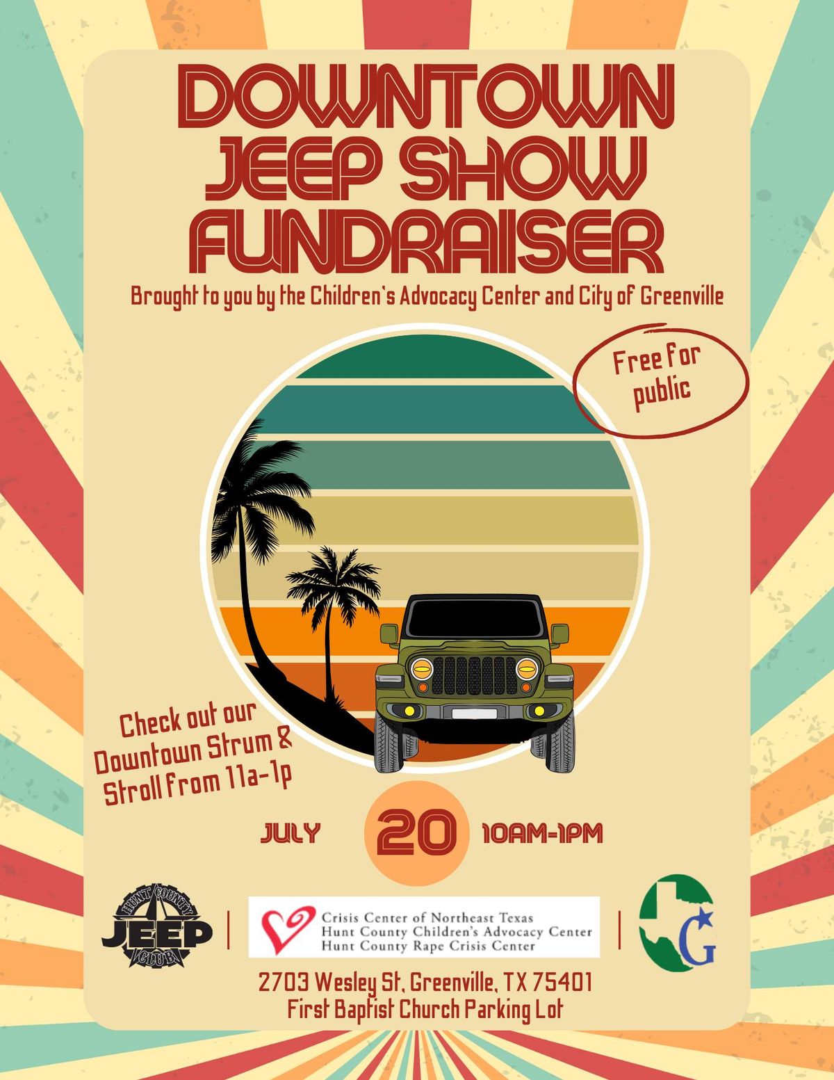 Downtown Jeep Show Fundraiser