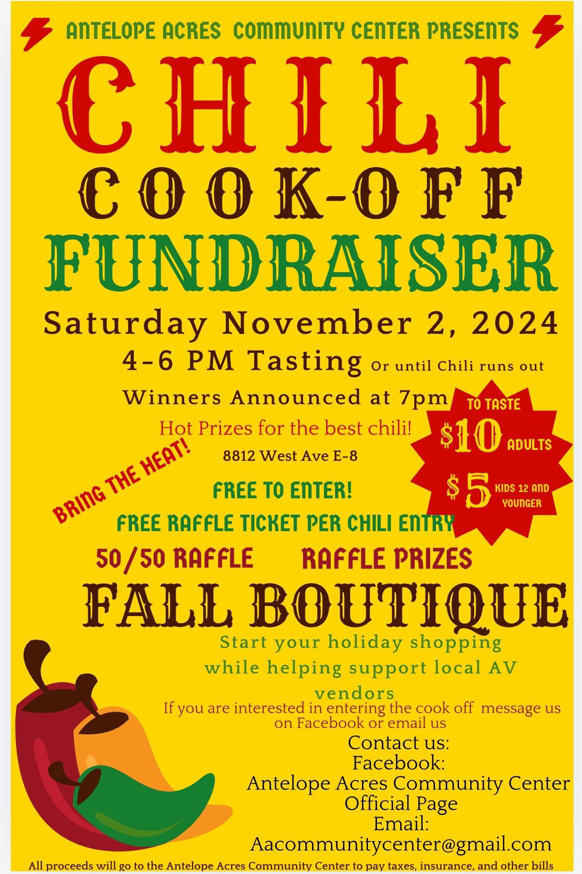 2nd Annual Chili cookoff and boutique