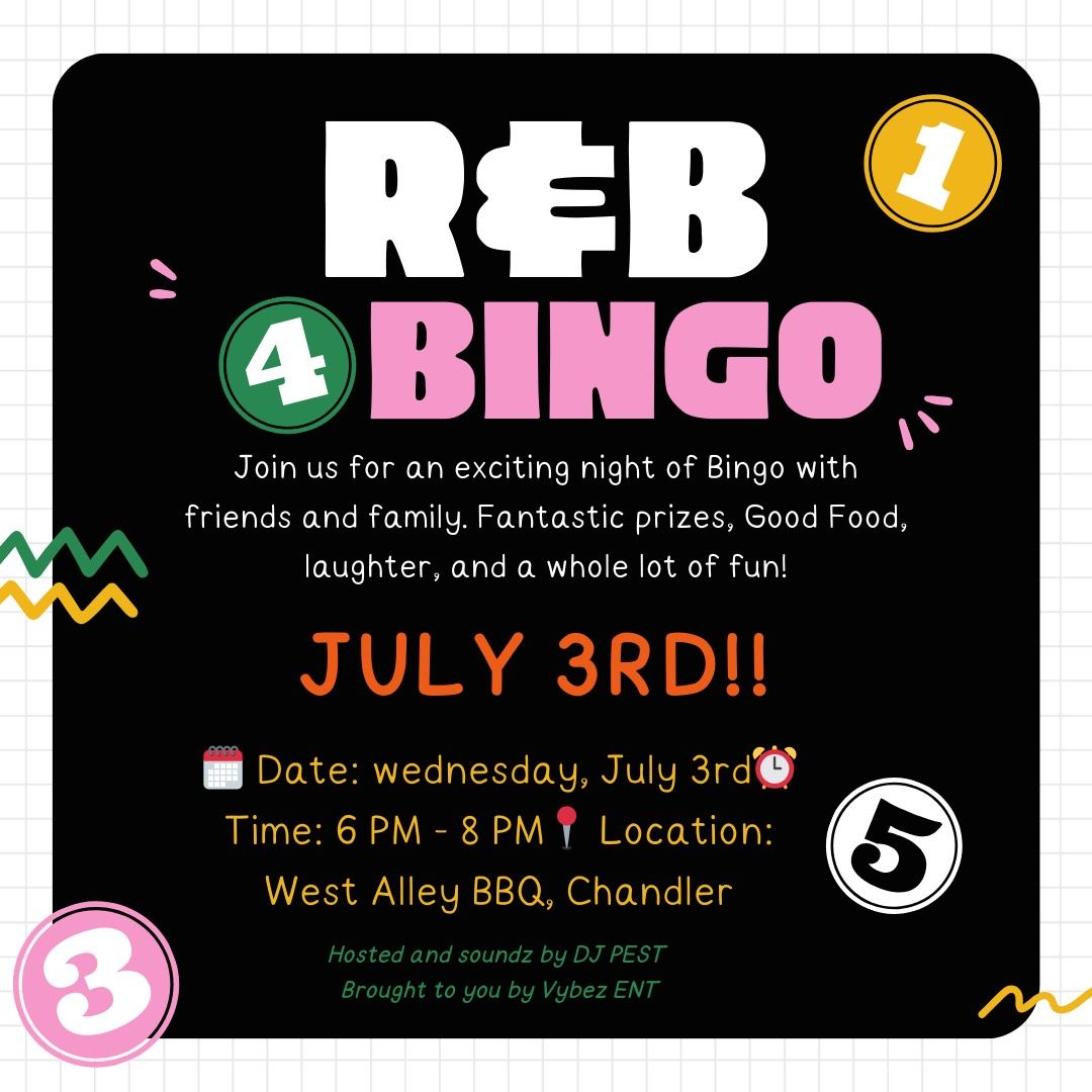 Pre July 4th R&B Bingo