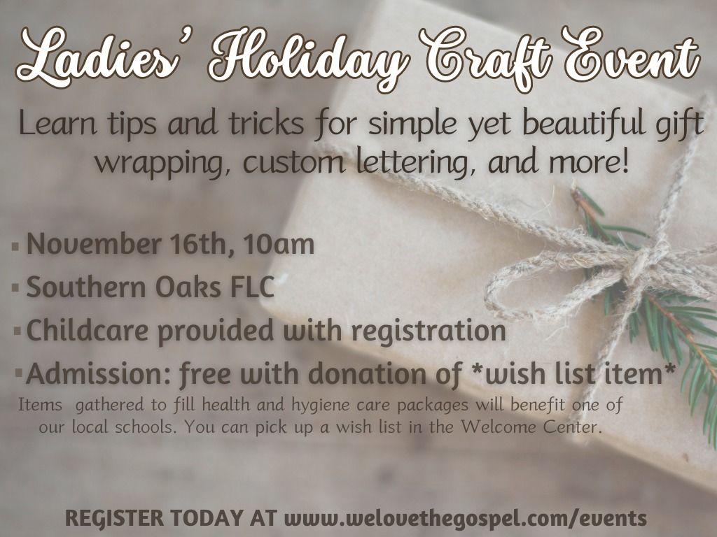 Ladies' Holiday Craft Event