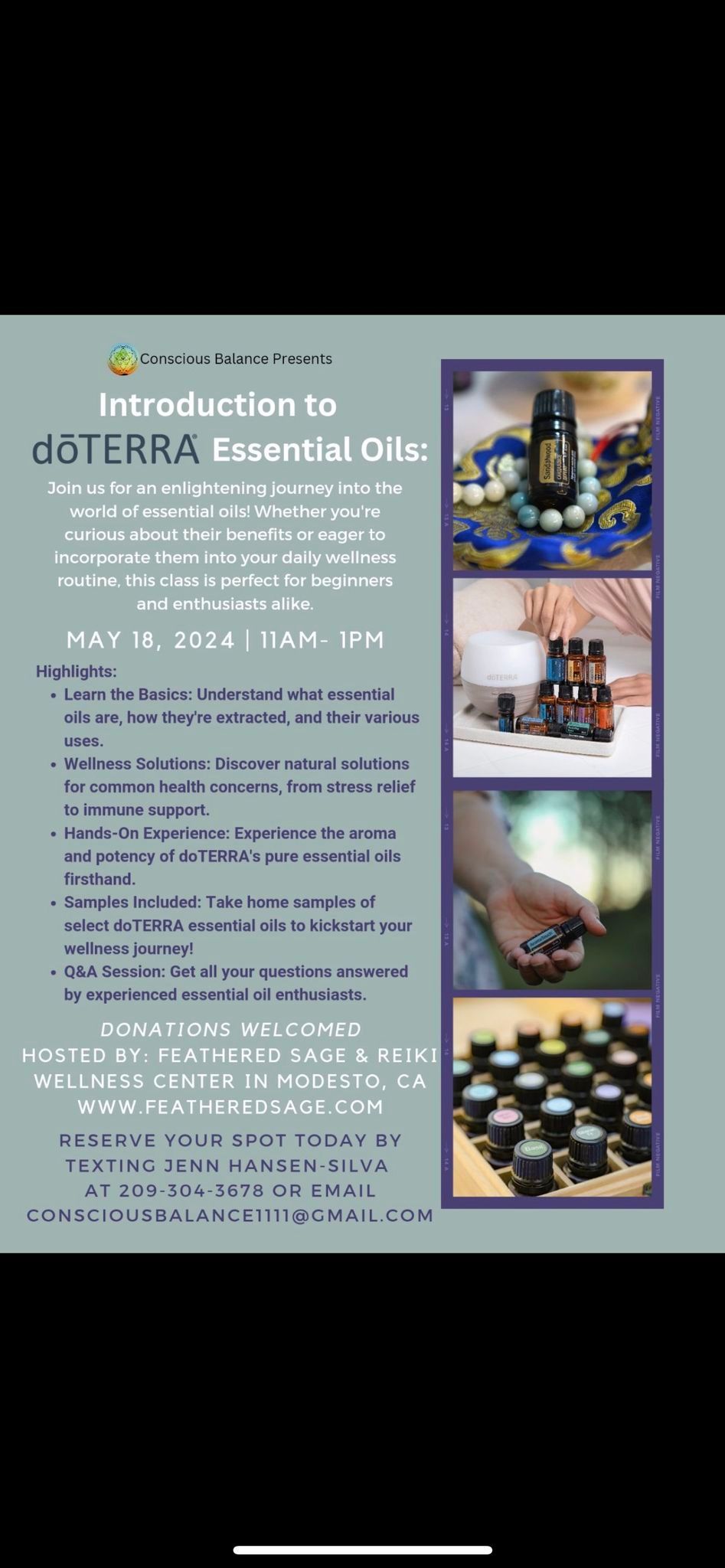 DoTERRA Intro to Oils  (free)