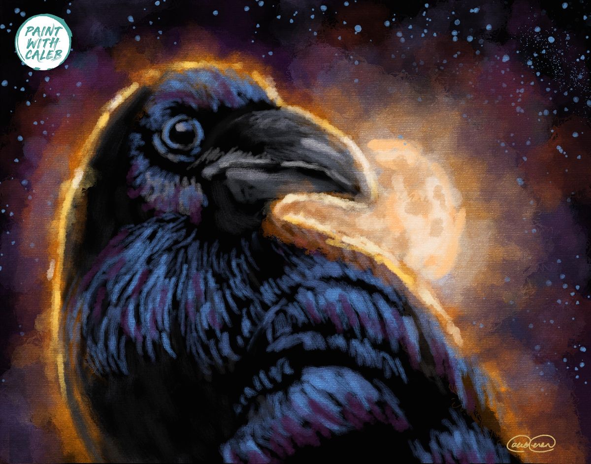 Paint Night - Moonlit Raven