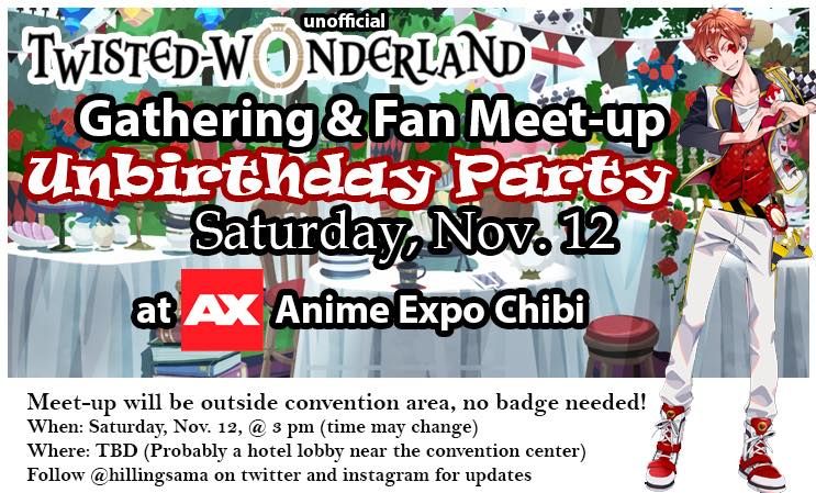 Ax Chibi Twisted Wonderland AX Chibi Fan Meetup at Anime Expo Chibi Tickets ...