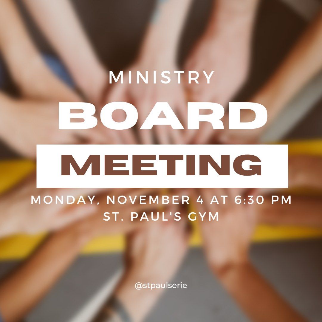 Ministry Board Meeting