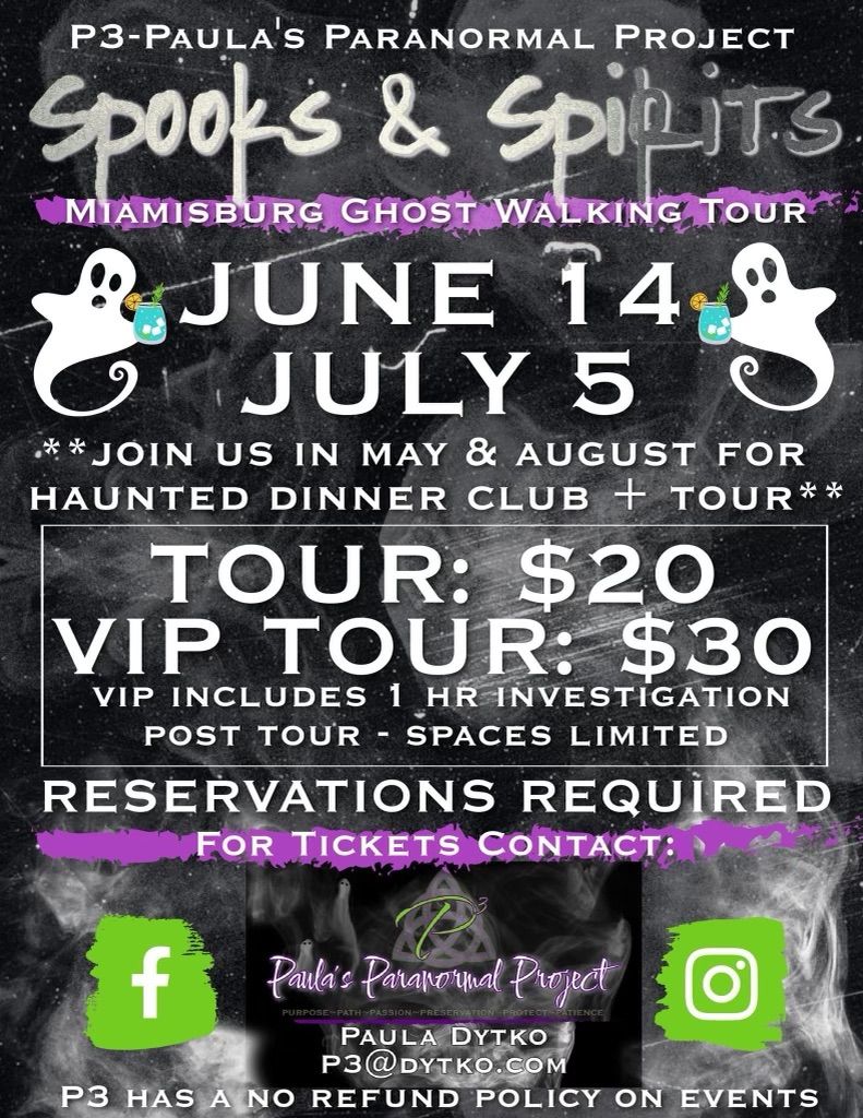 Spooks & Spirits Miamisburg Ghost Walking Tour