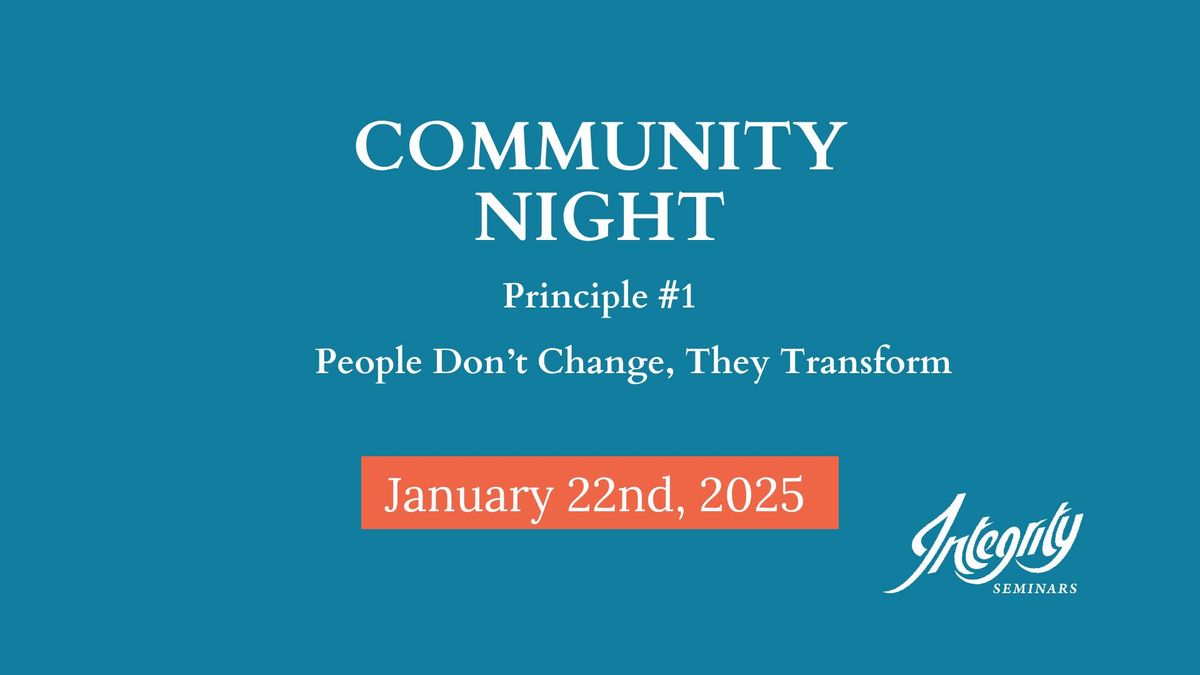 January Community Night - Principle #1