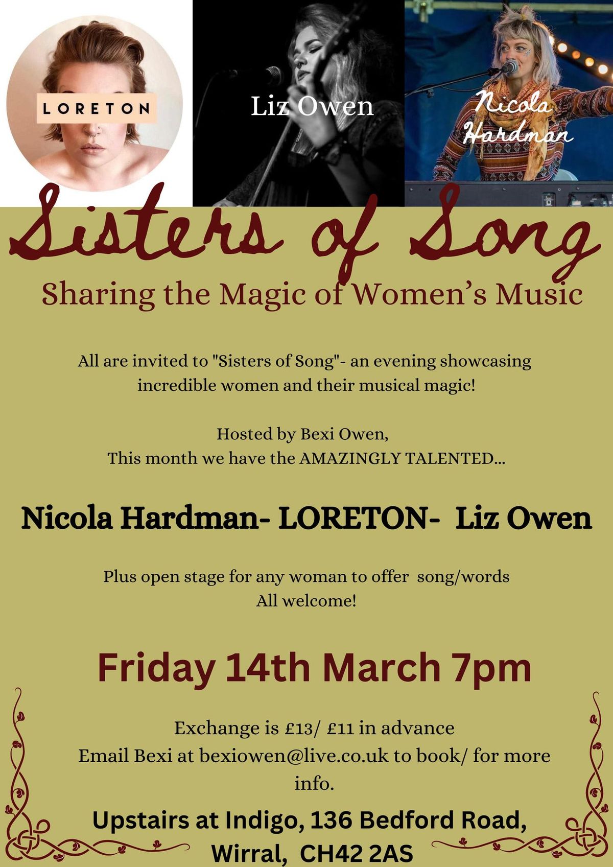 Sisters of Song Wirral w\/ Liz Owen, Nicola Hardman, LORETON