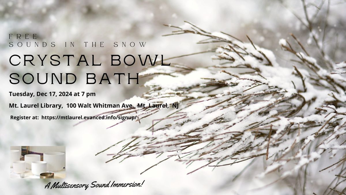 FREE Sounds In The Snow Crystal Bowl Sound Bath - A Multisensory Immersion