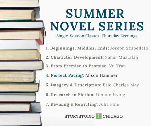 SOLD OUT! Novel Summer Series: The Art Of Perfect Pacing With Alison Hammer (Virtual)