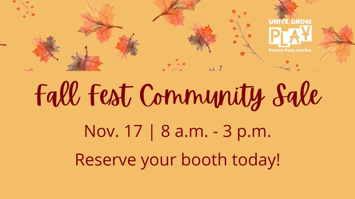 Fall Fest Community Sale