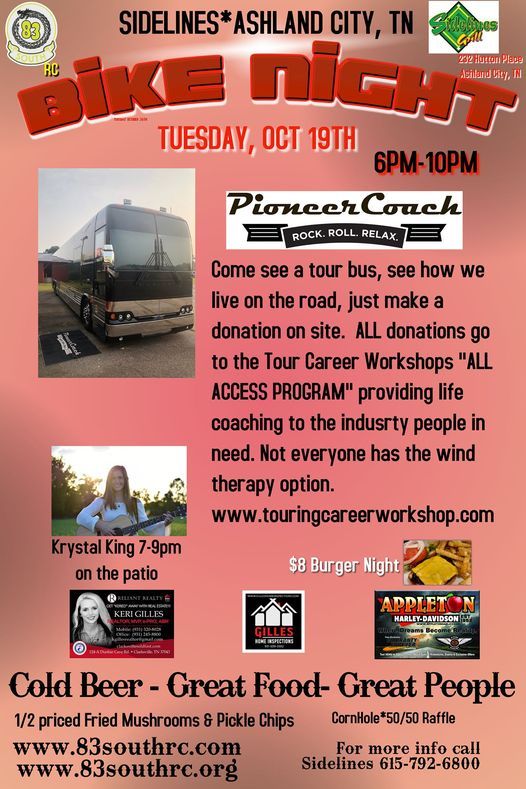 South Rc Sep Bike Night With Pioneer Coach Sidelines Grill Ashland City 19 October 21