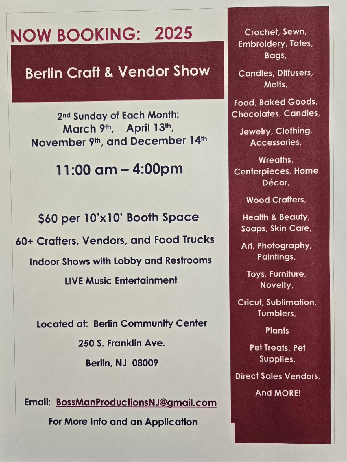 Berlin Craft & Vendor Show