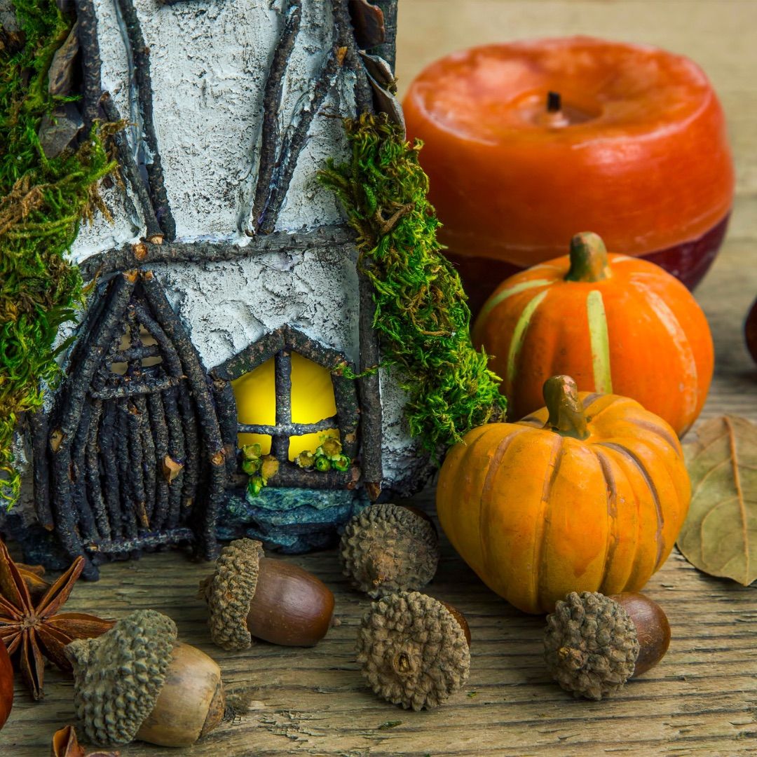 DIY Pumpkin Fairy Houses