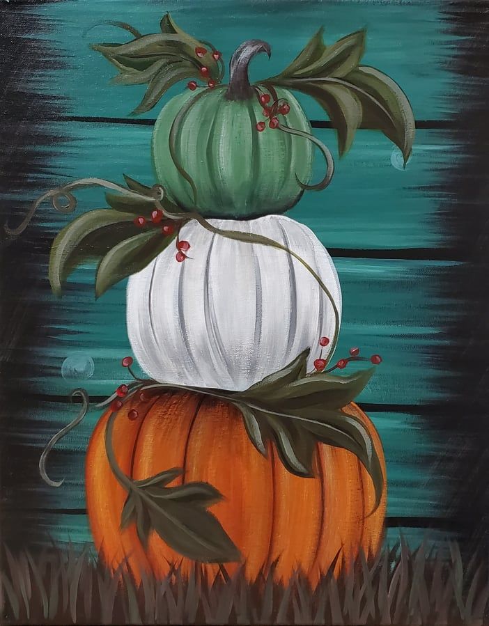 "Three Pumpkins" Paint and Sip!