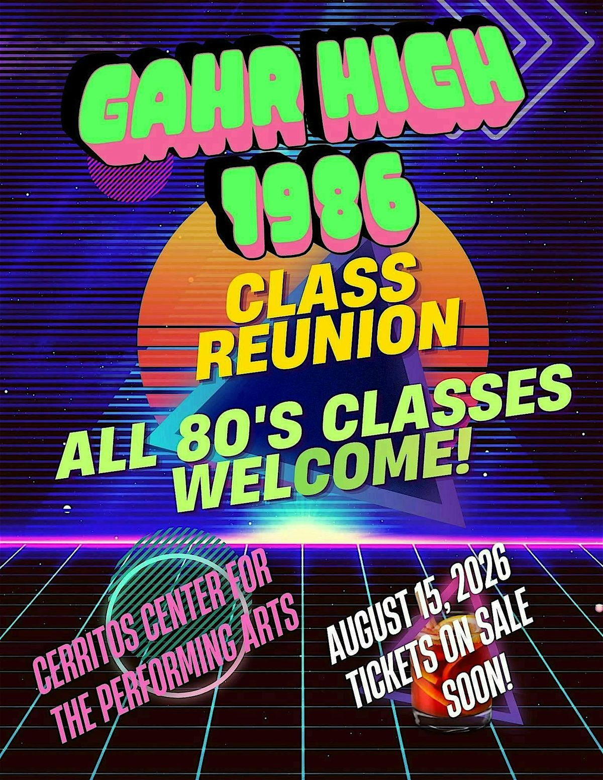 Gahr 40th Reunion Class of 1986 + Friends, Cerritos Center for the ...