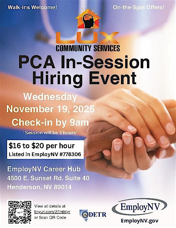 LUX Community Services Hiring Event