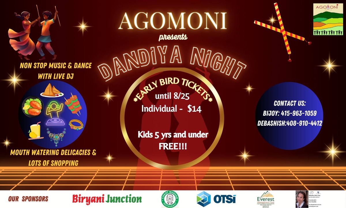 Agomoni is back with their "Will Sell Out Soon" Dandiya Night !