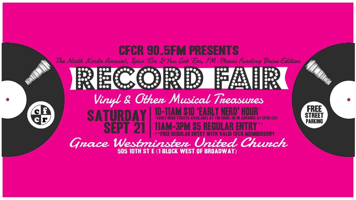 The Ninth Annual CFCR Record Fair!