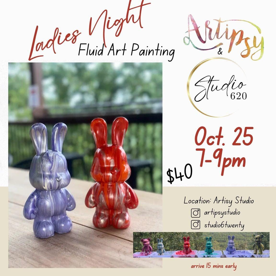 Artipsy & Studio 620 presents Ladies Night Fluid Paint Party