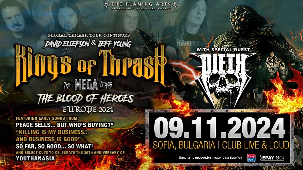 KINGS OF THRASH feat. David Ellefson & Jeff Young (both ex-MEGADETH) + DIETH @ Live & Loud