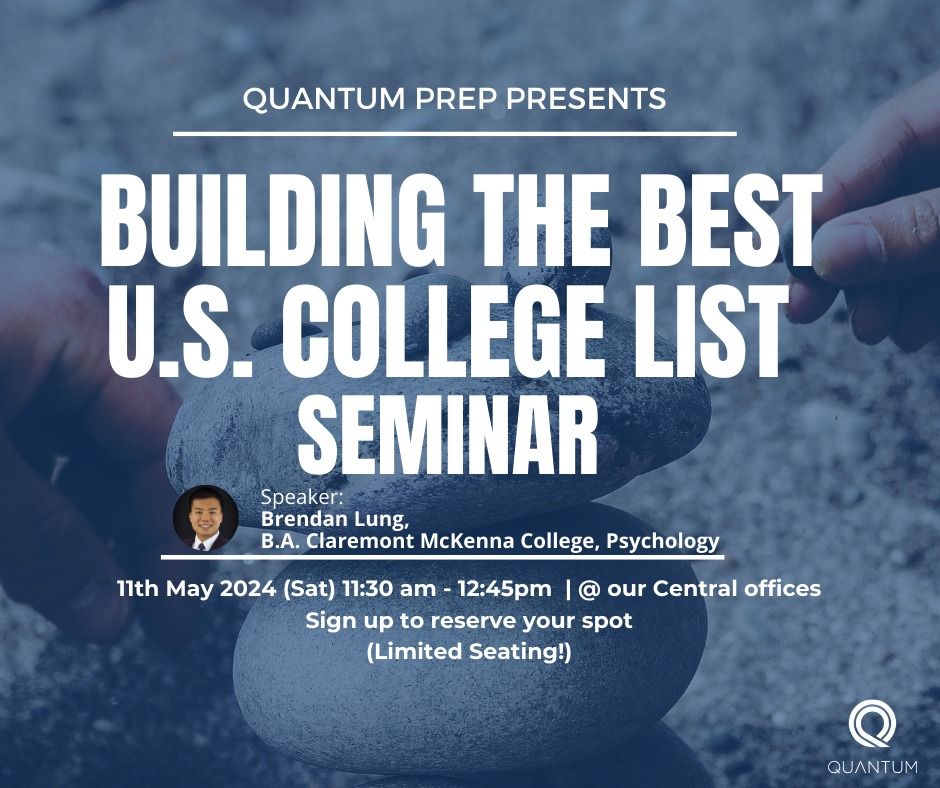 Building the Best US College List Seminar