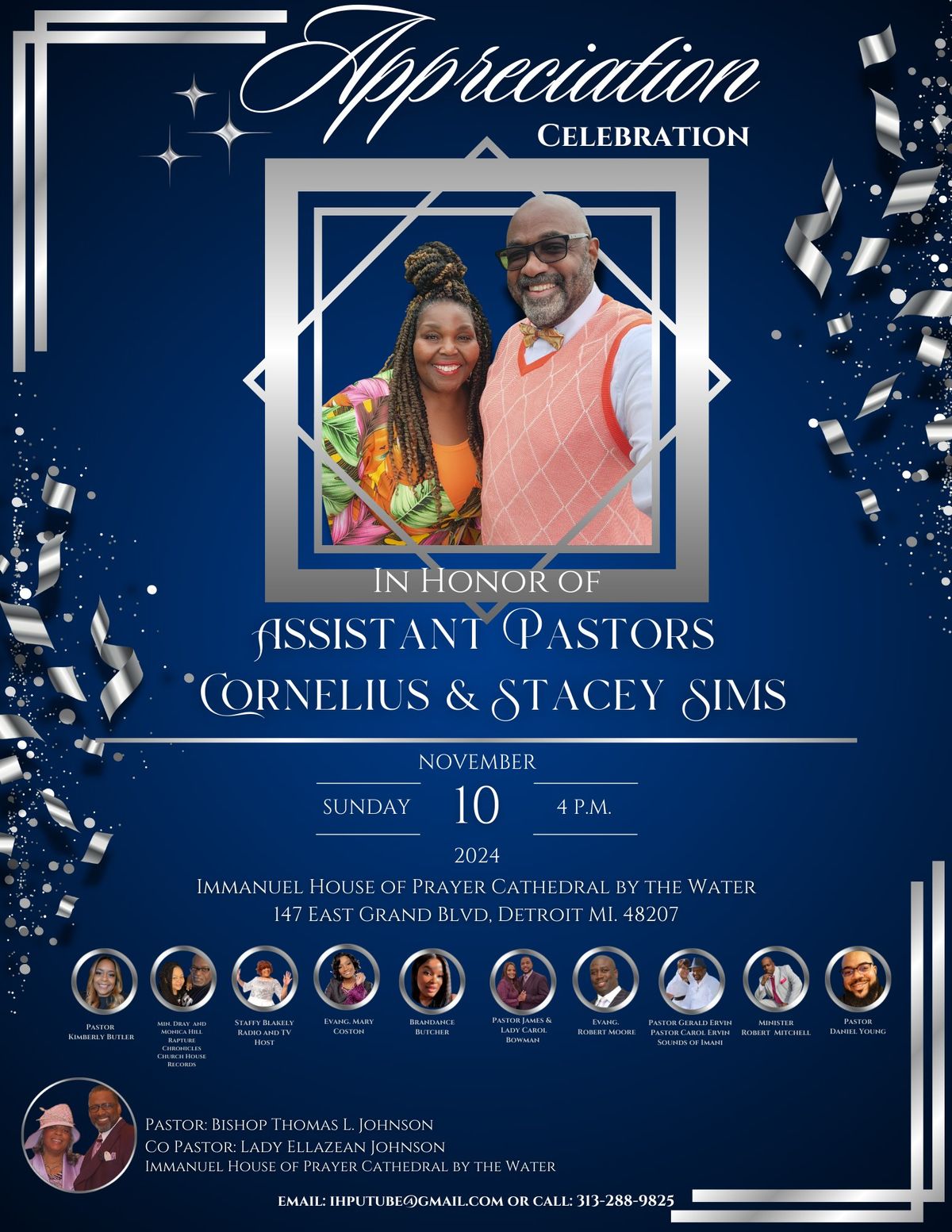 Appreciation Celebration Honoring Assistant Pastors Cornelius and Stacey Sims