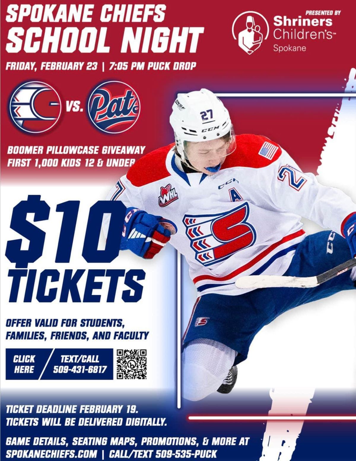 Spokane Chiefs Thank You Teachers Night