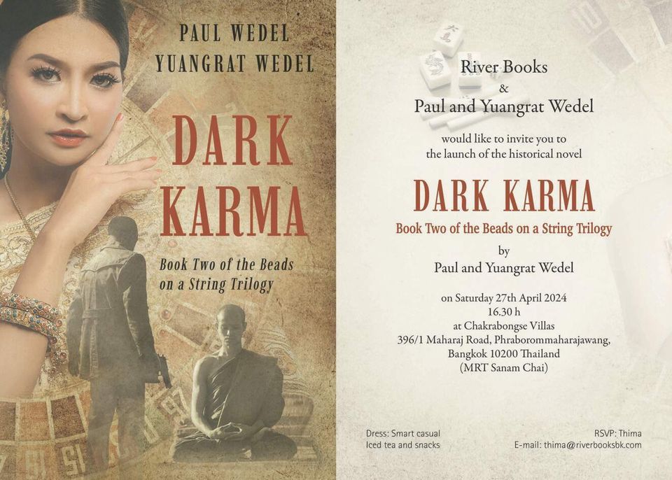 Launch of the historical novel "Dark Karma" at Chakrabongse Villas.