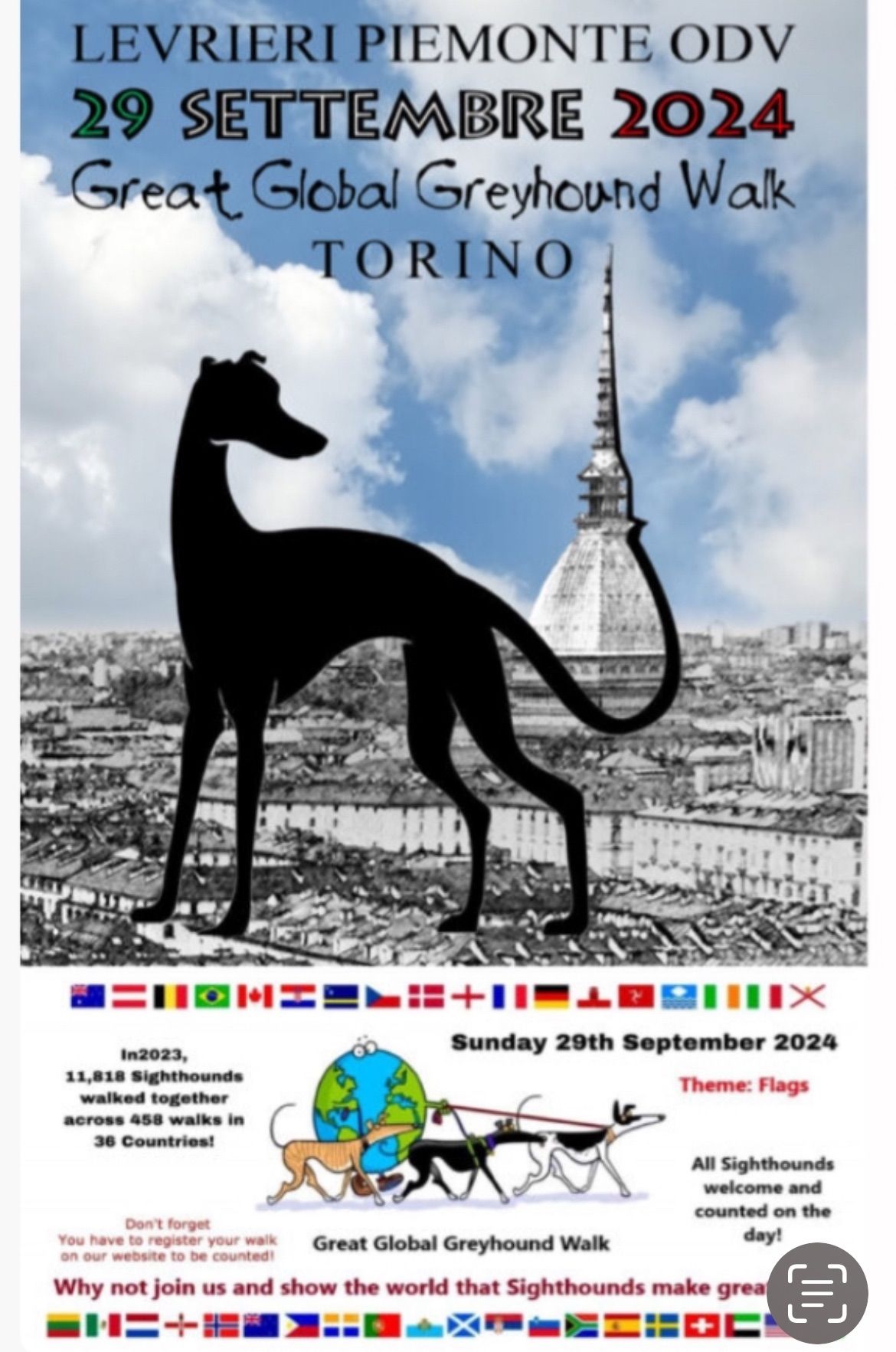 Great Global Greyhound Walk Torino-Livorno