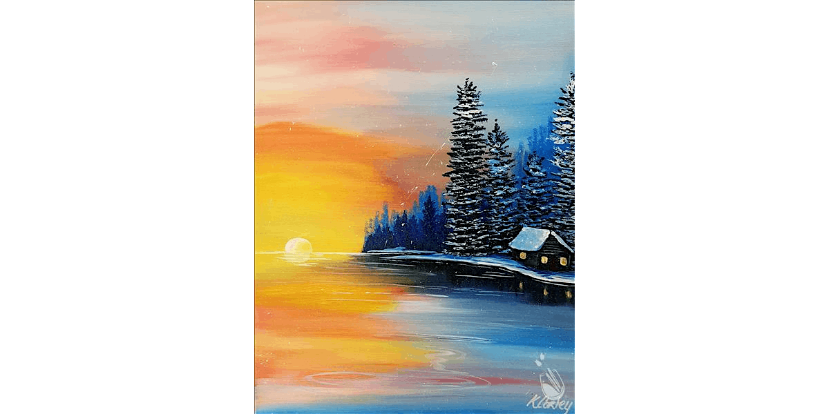 An Epic Winter Sunset - Paint and Sip in Austin | Classpop!\u2122