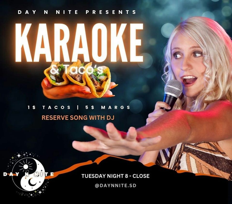 Karaoke Tuesday at Day N Nite with $1 Tacos and $5 Margs with Beer Pong