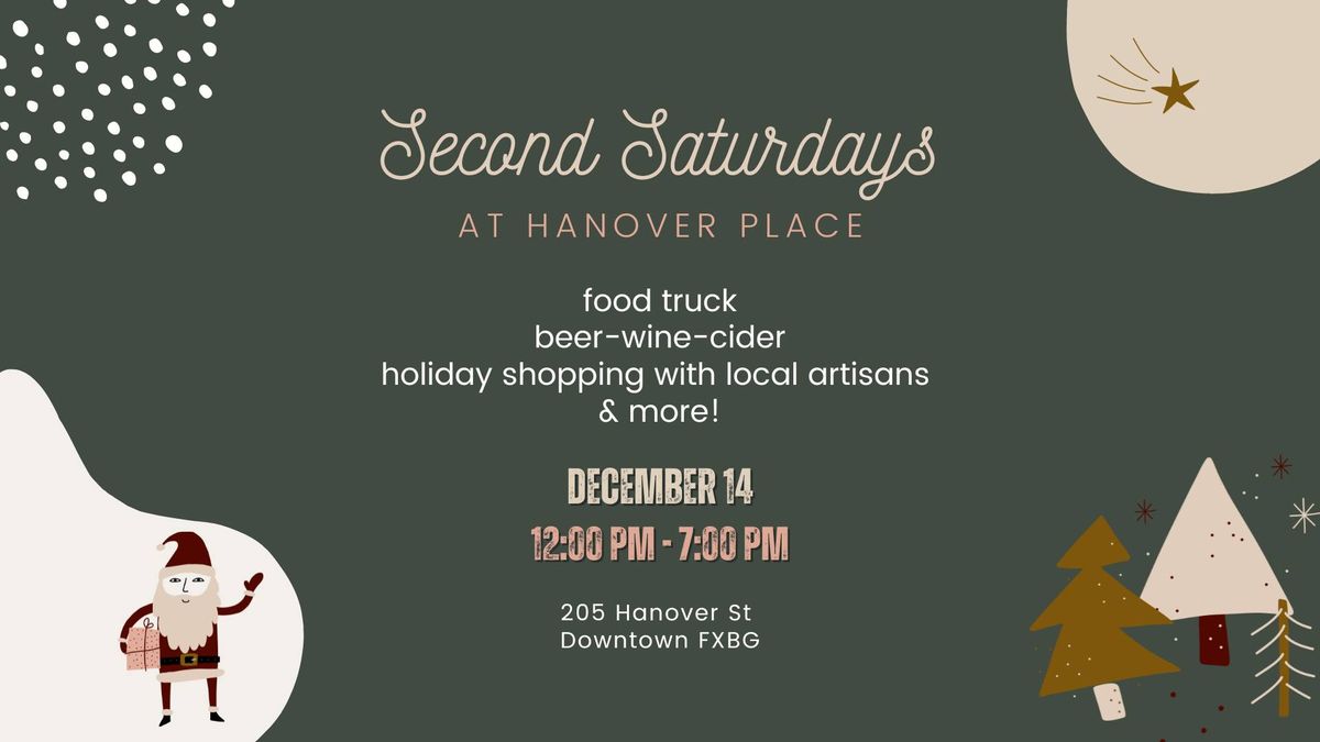 Second Saturdays at Hanover Place-Holiday Edition!