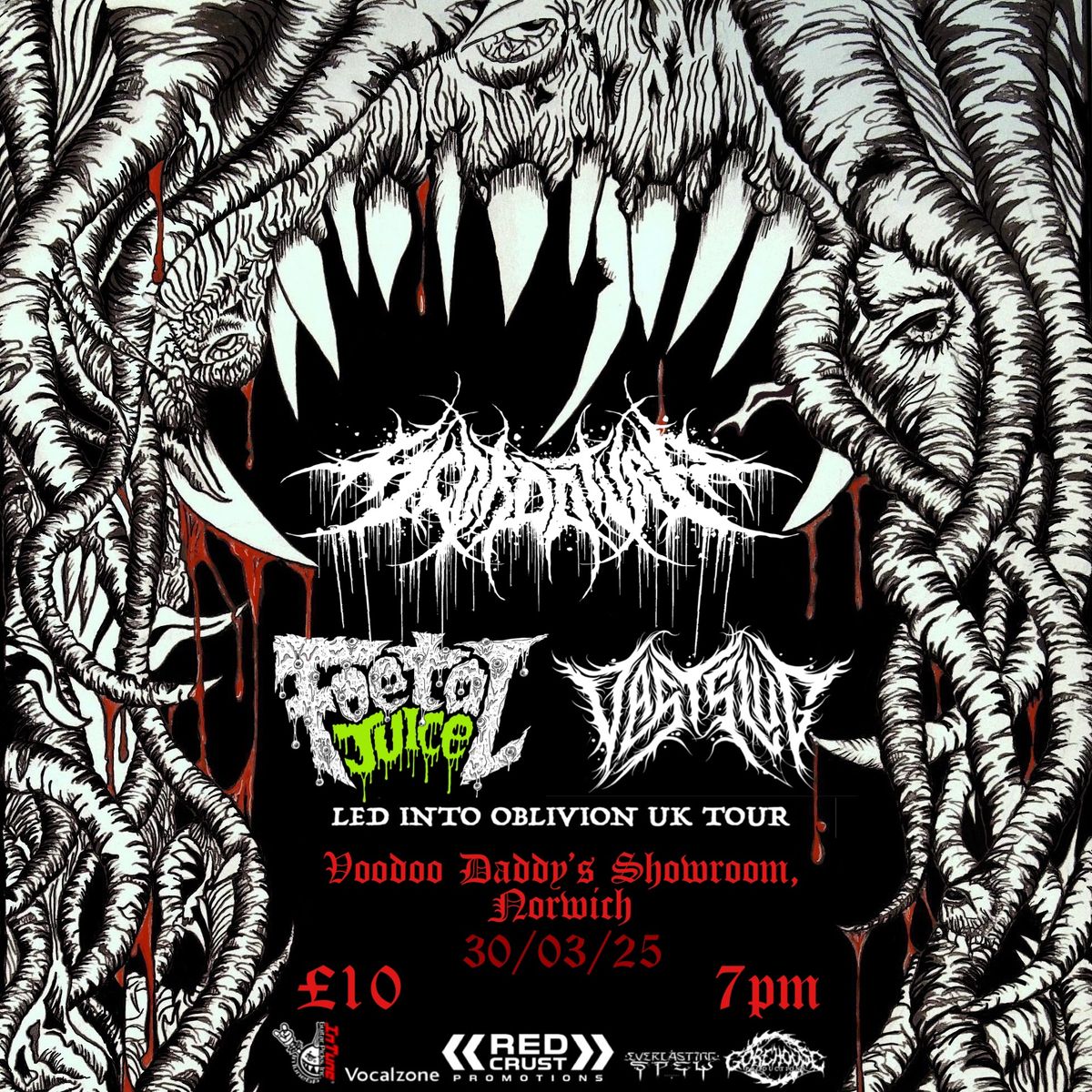 Scordatura, Foetal Juice & Vast Slug at Voodoo Daddy\u2019s Showroom, Norwich. 30\/03\/25