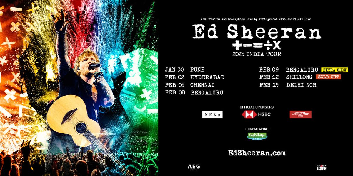 Ed Sheeran +-=\u00f7x 2025 India Tour in BENGALURU