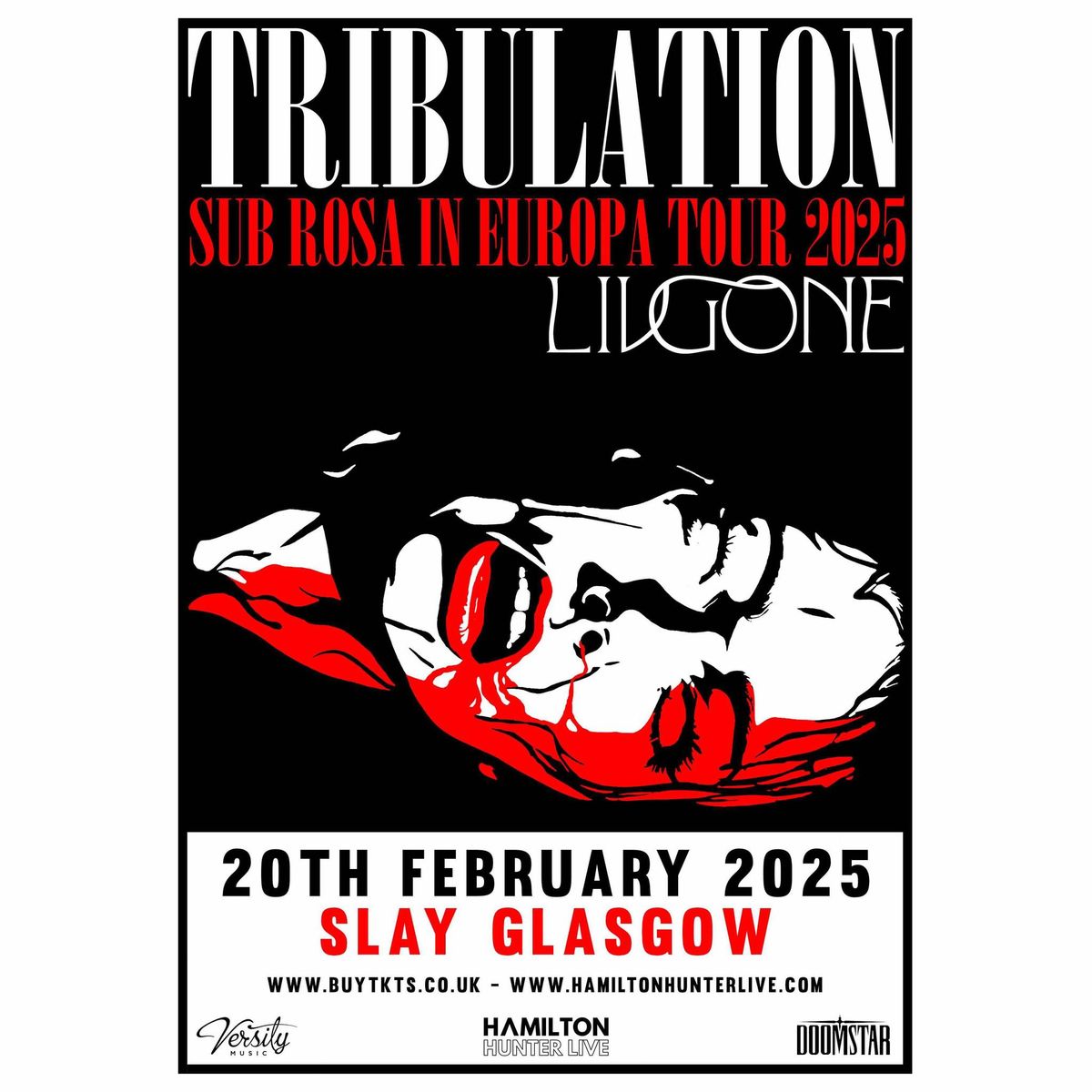 TRIBULATION - Sub Rosa In Europa Tour 2025 + Livgone - 20th February 2025 - Slay Glasgow