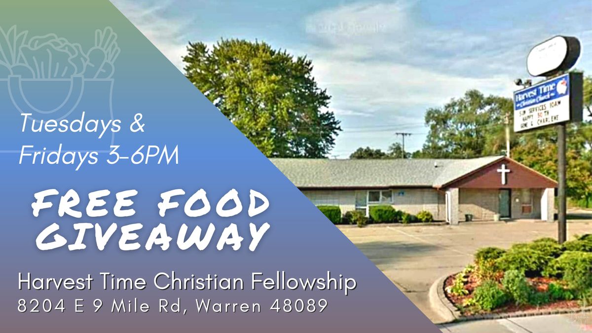 Warren - FREE CLIENT-CHOICE FOOD PANTRY DISTRIBUTION at Harvest Time Christian Fellowship